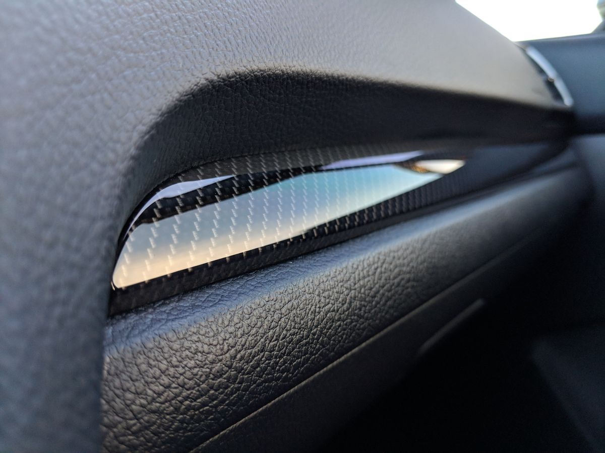 Faux carbon trim