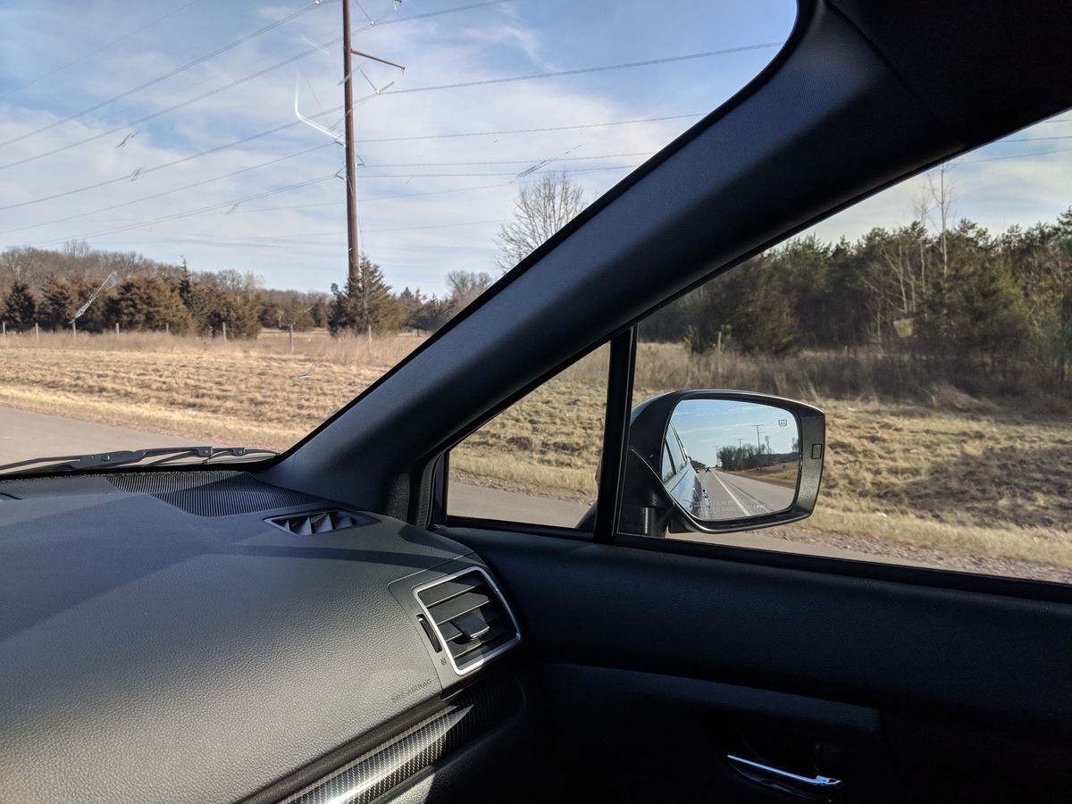 Front visibility is excellent