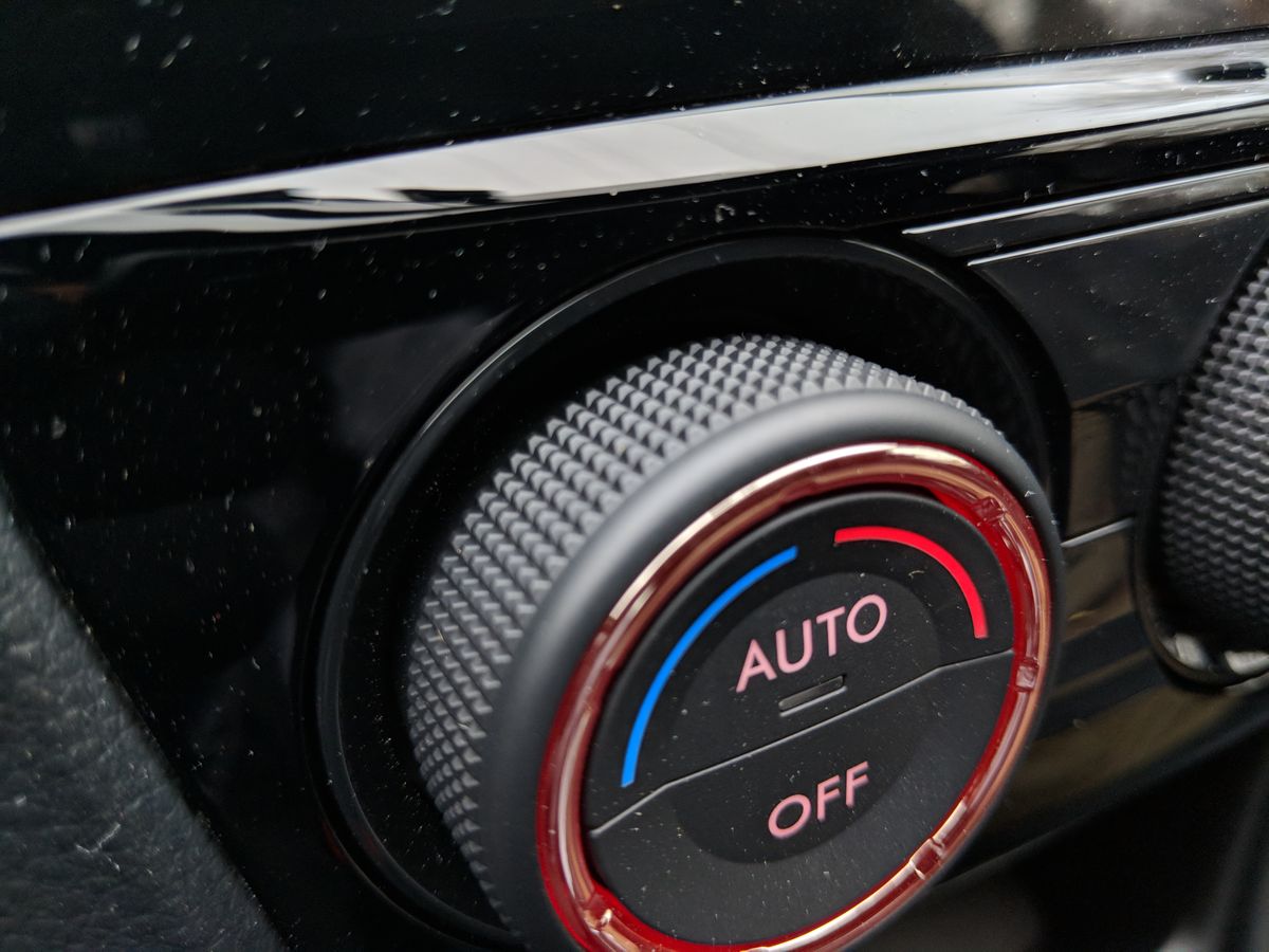 HVAC knobs closeup