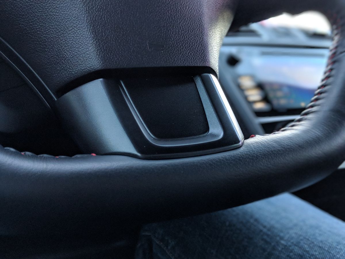 Gunmetal steering wheel trim