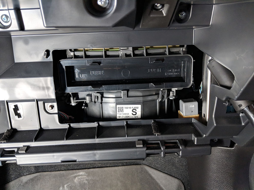 Changing the cabin air filter on the WRX is easy as pie