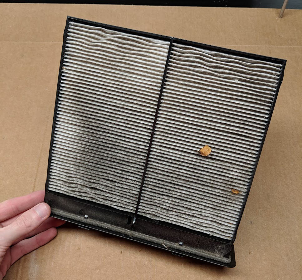 One dirty Subaru cabin air filter
