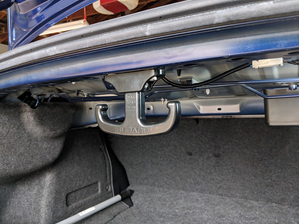 Subaru OEM trunk hook