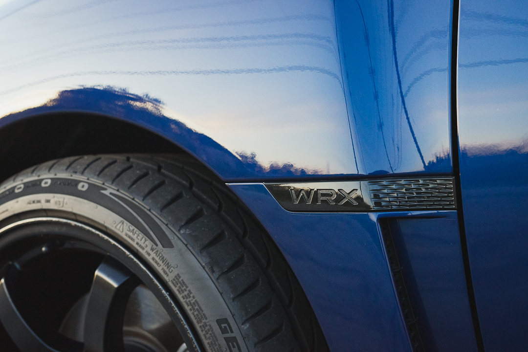 Black WRX fender badges