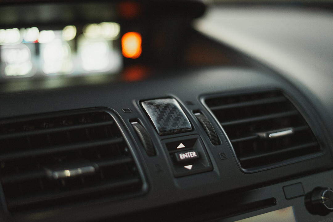 Black painted vents