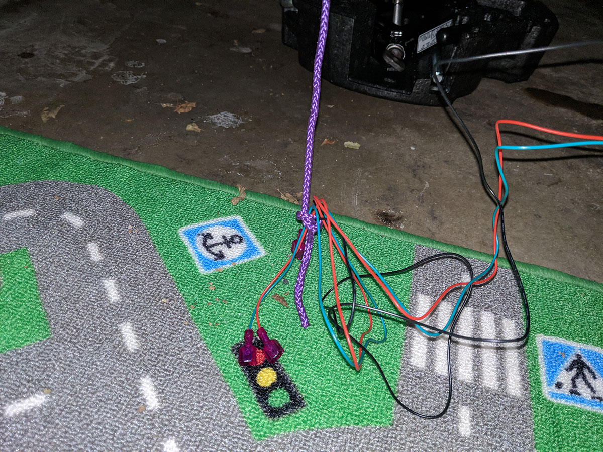 Threading the F1 light wiring