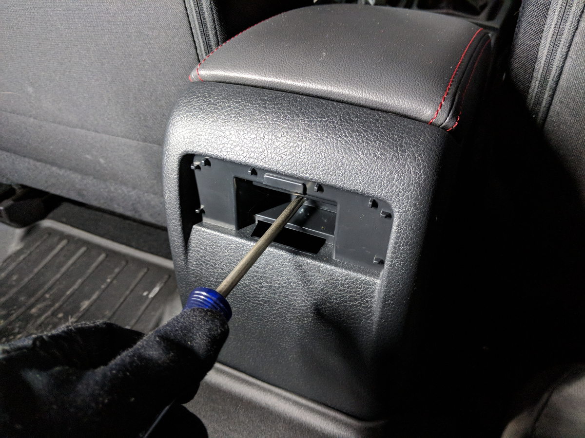 Removing the rear screw