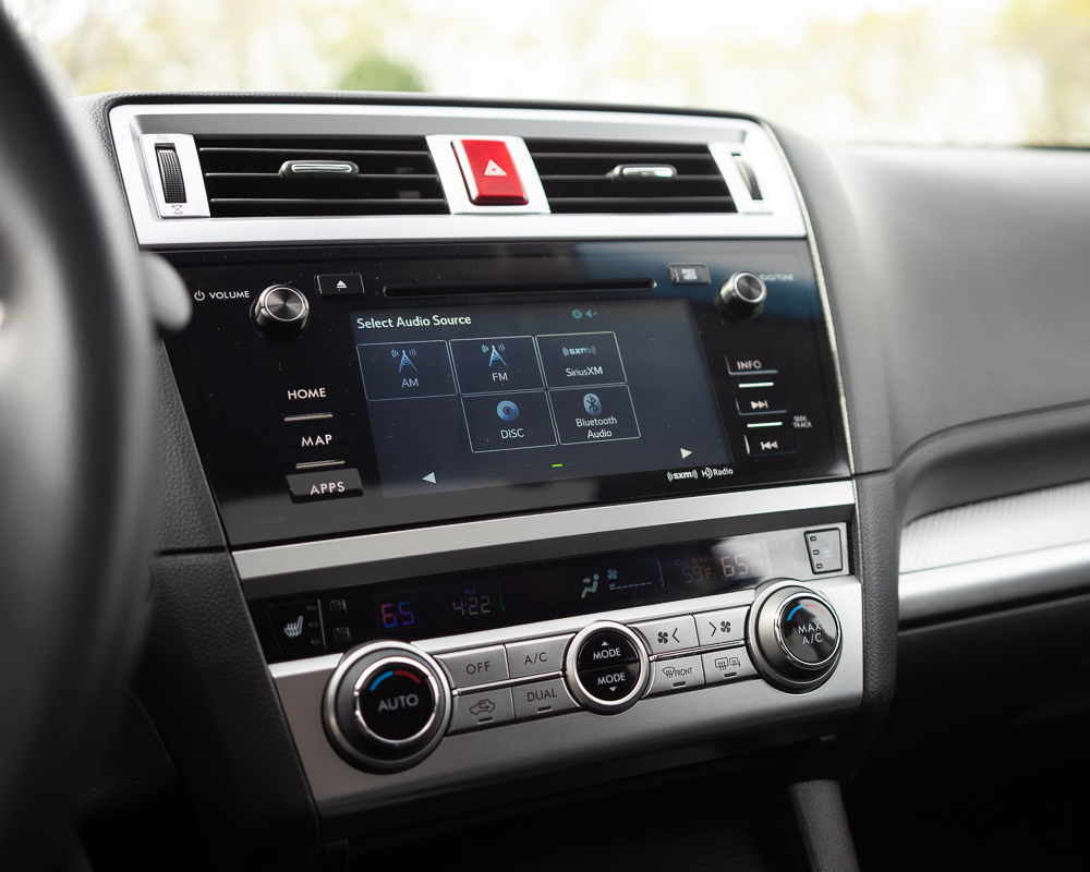 The head unit in the Outback leaves a lot to be desired