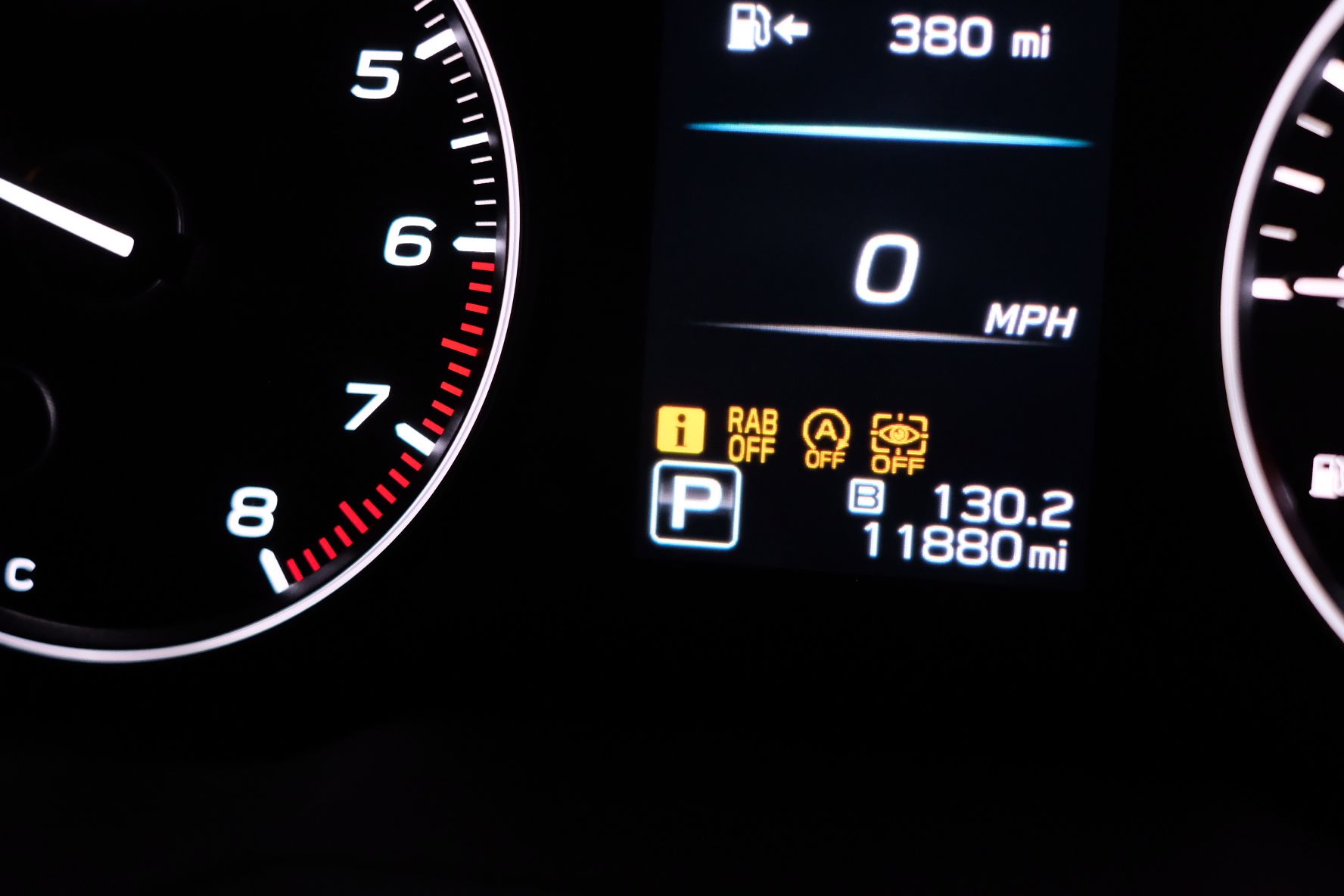 All of the permanent warning lights on my Legacy's dashboard
