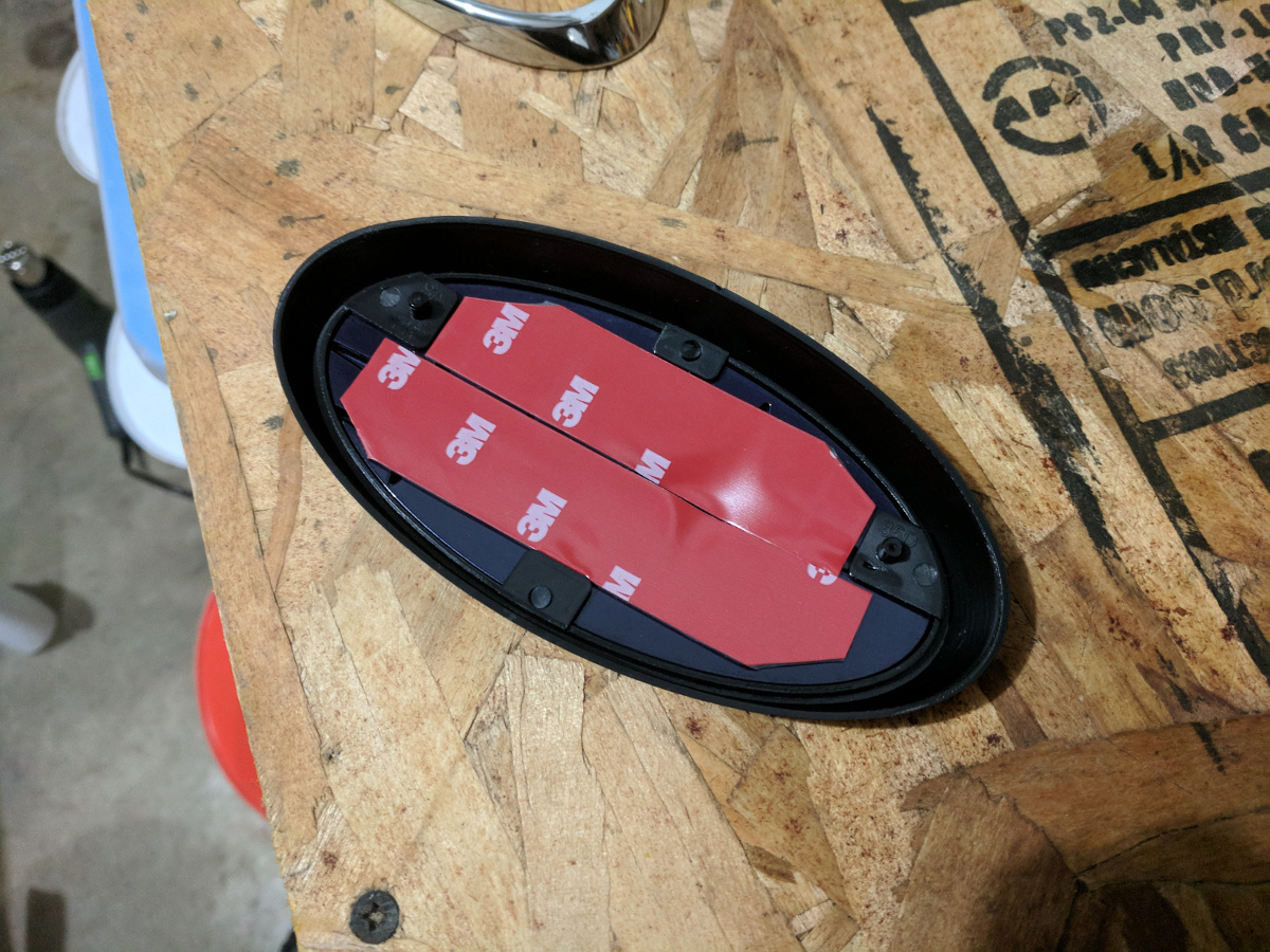 3M double sided tape applied