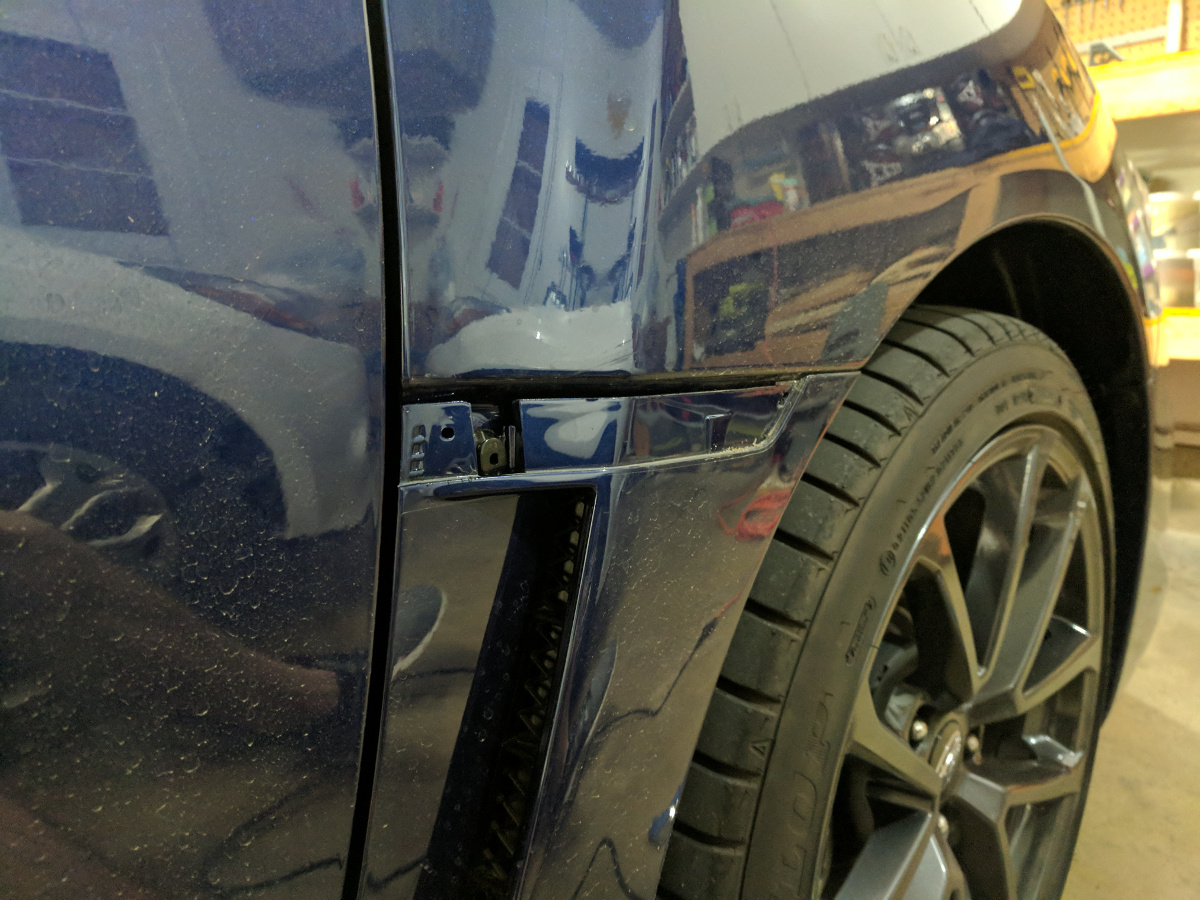 OEM fender badge removed