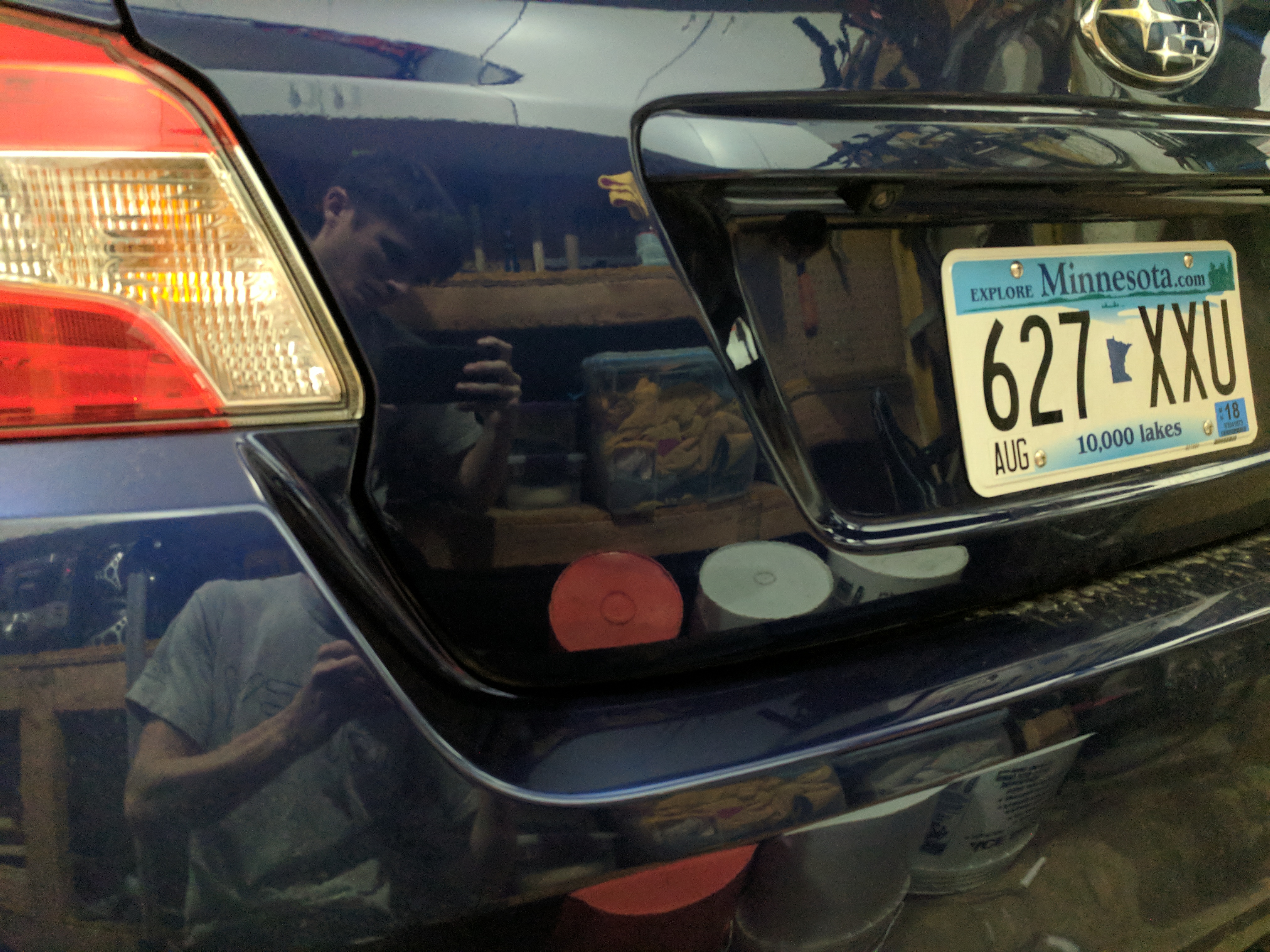 Finished driver's side debadging