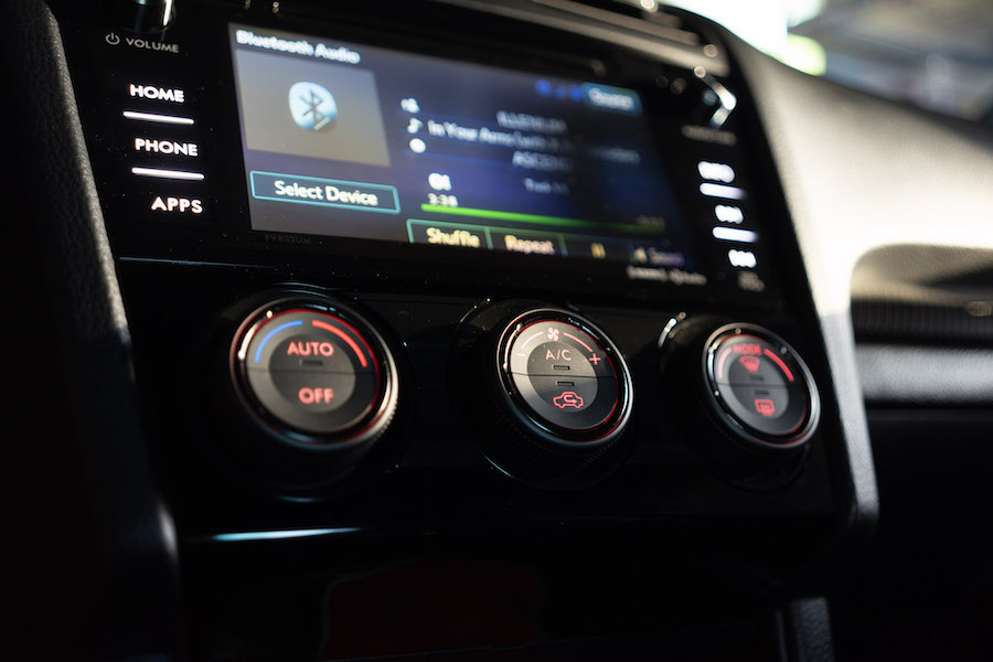 Climate controls in the WRX