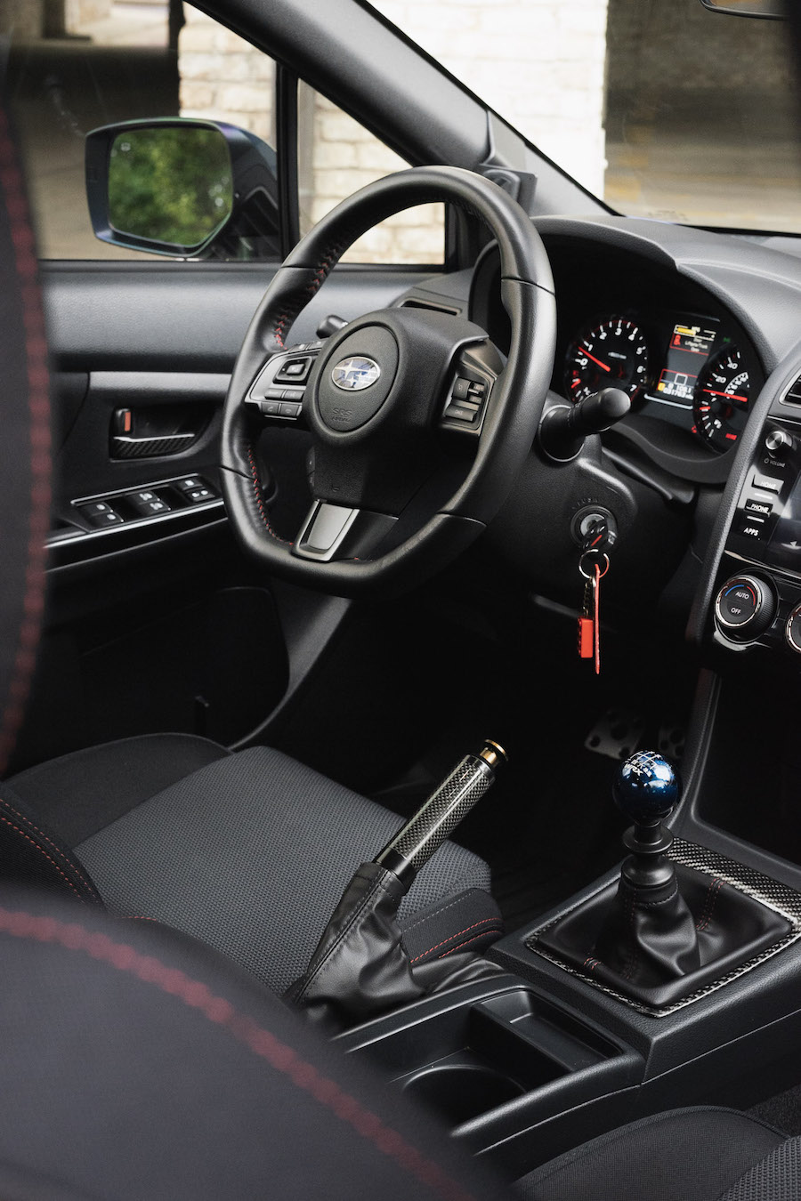 The interior of the WRX is incredibly simple