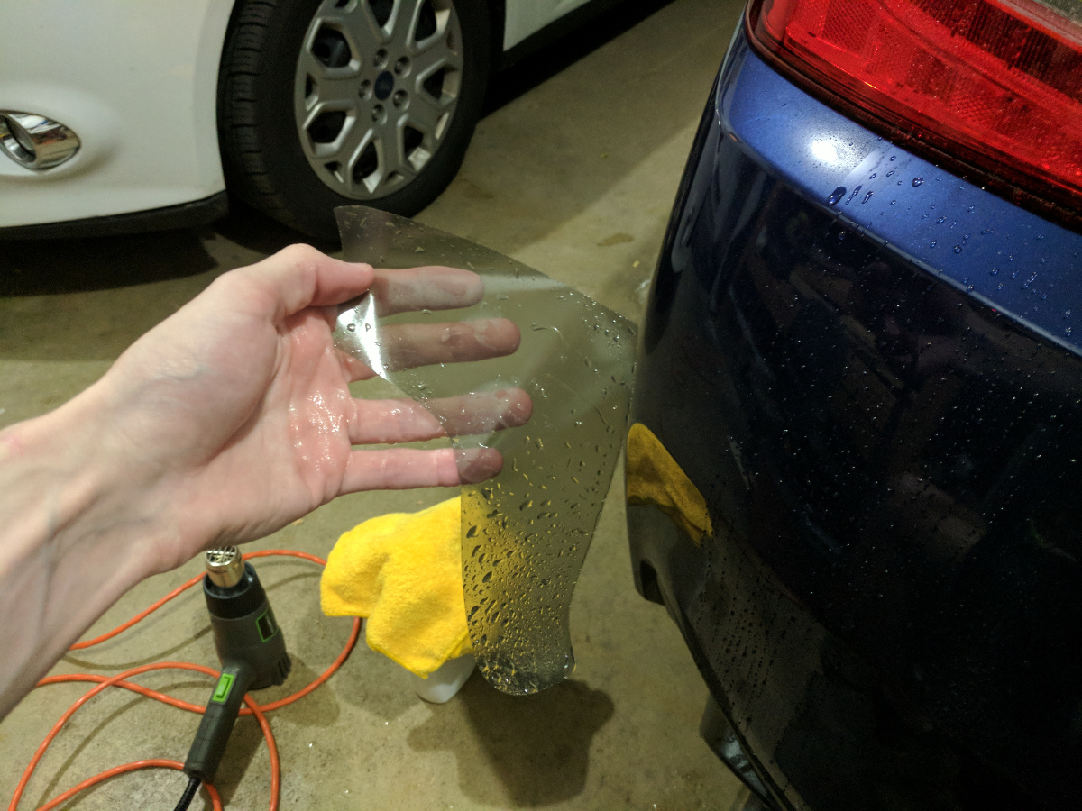 Prepping the tint for application