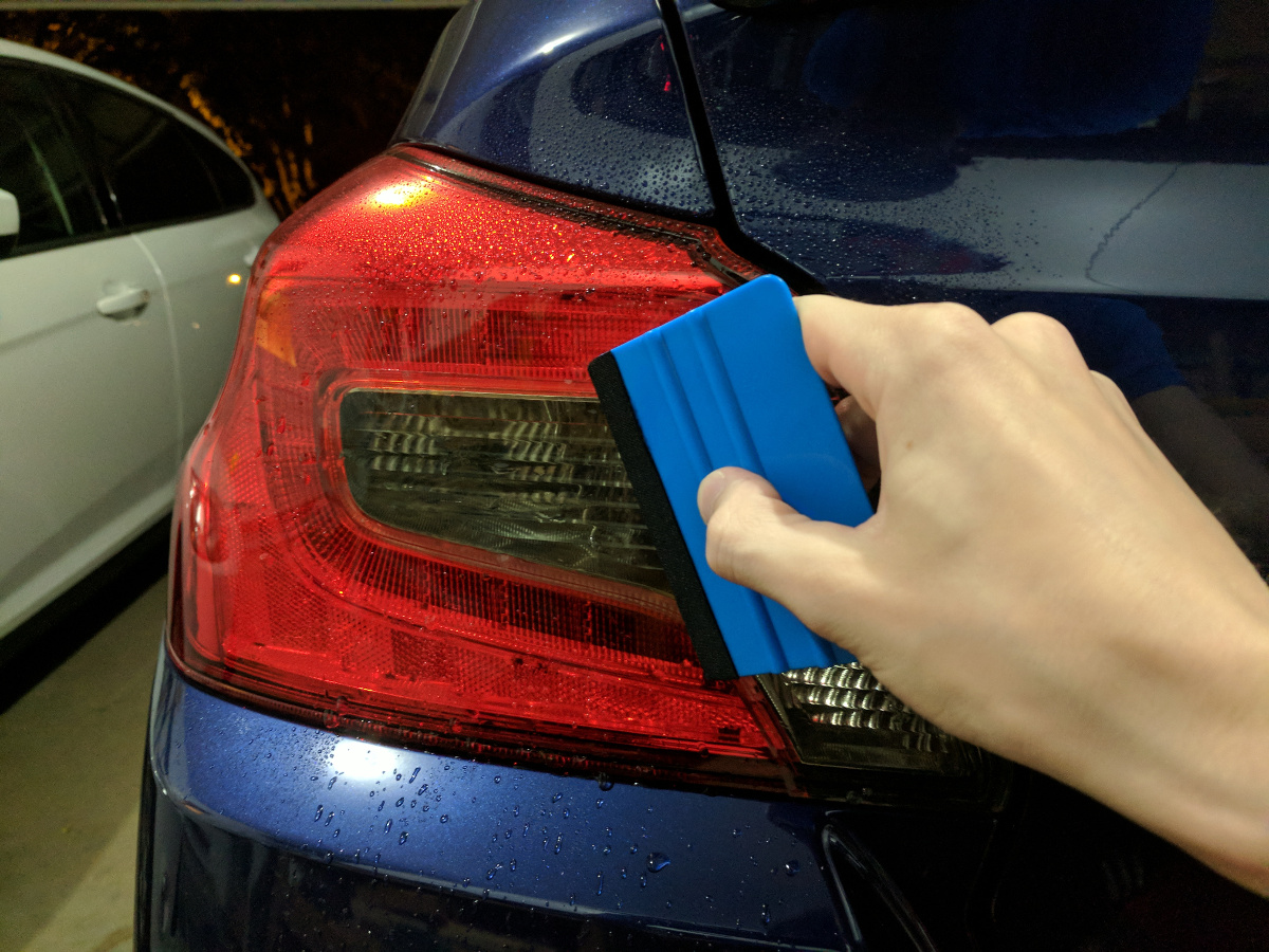 Squeegeeing the tint